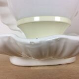 Opaline seashell and pearl lamp, white ceramic