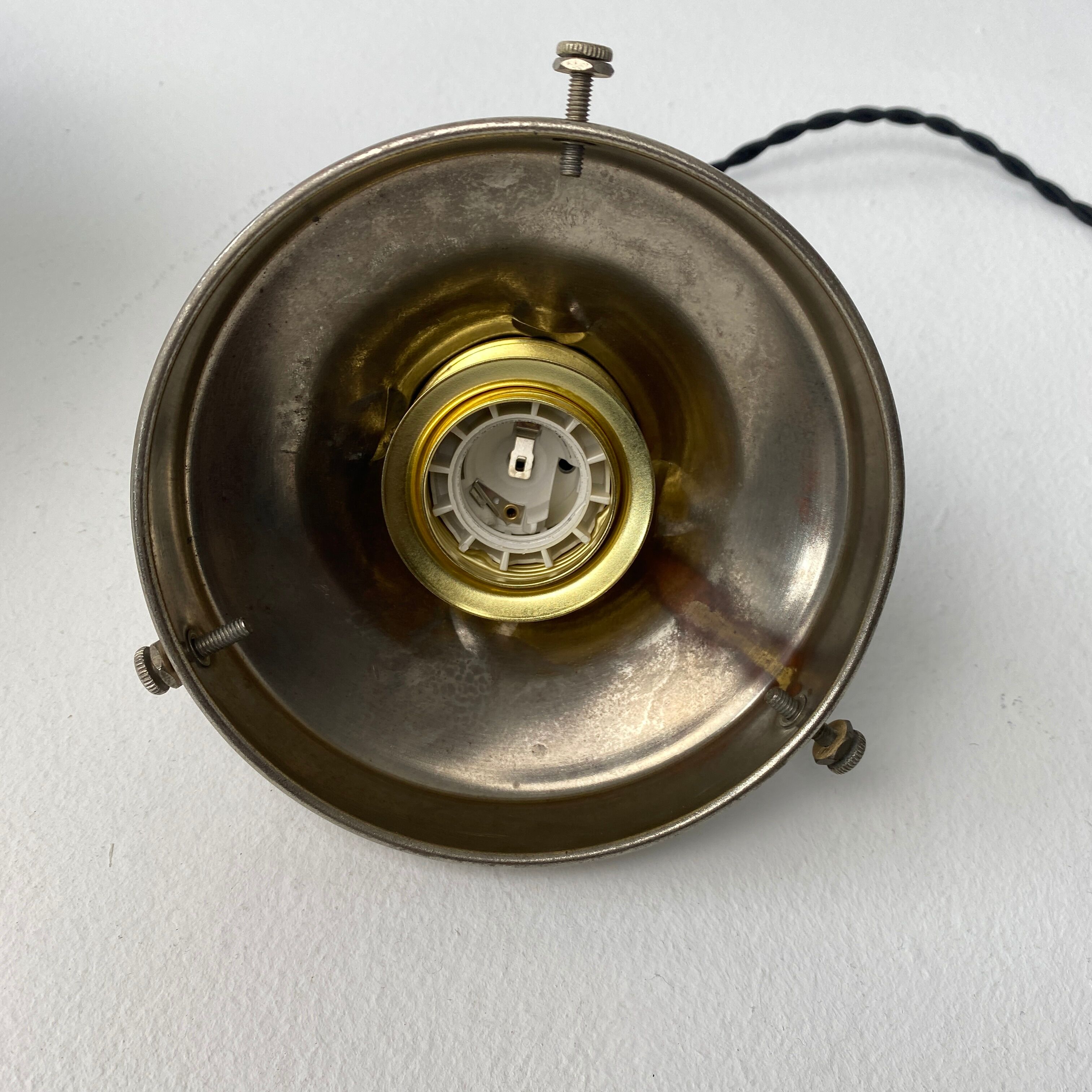 Old vintage opaline suspension lamp 30 cm