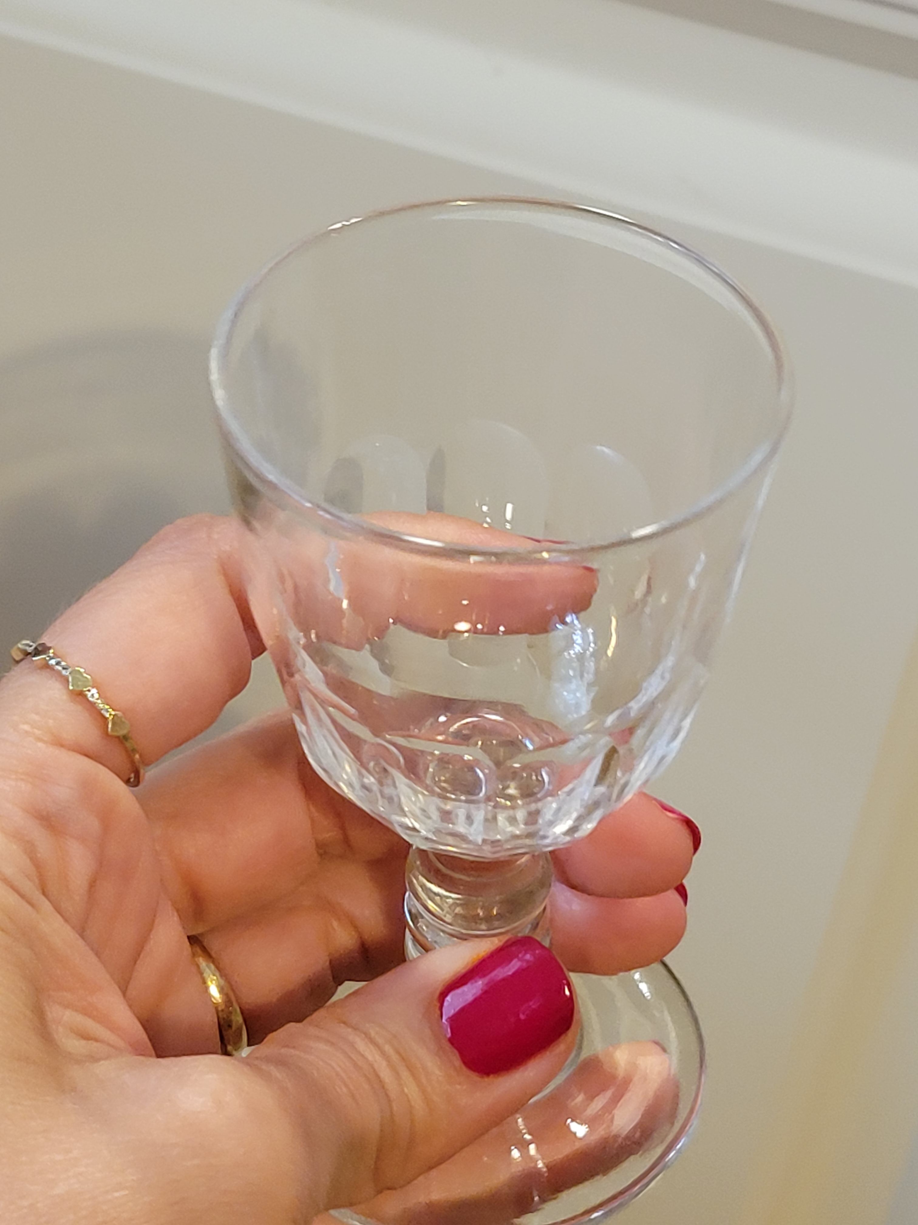 Baccarat model Clermont Côtes Plats Lot 6 Old Glasses A Vin Port Cristal