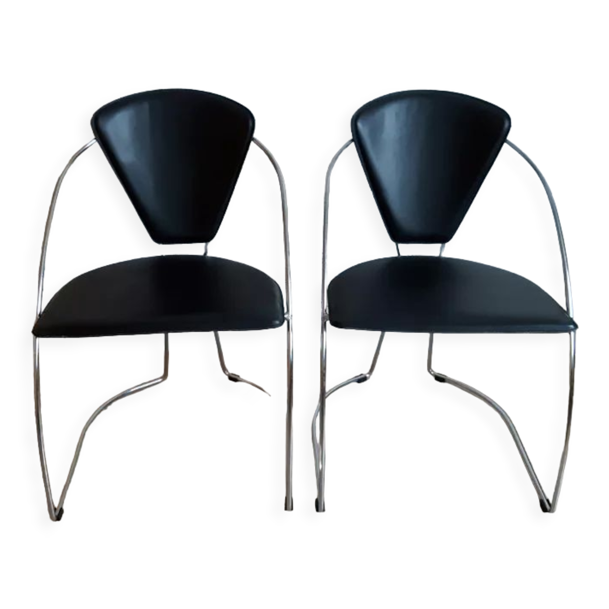 Pair of vintage arrben italy chairs from the 80s
