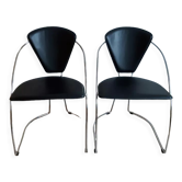 Pair of vintage arrben italy chairs from the 80s