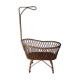 Vintage rattan cradle with its spire