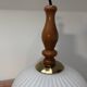 Vintage Scandinavian pendant light in white pleated opaline