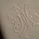 Lot 2 pillowcases embroidered and monogrammed MB old cotton 70 x 75