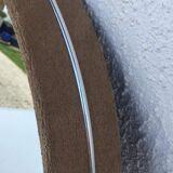 Vintage round velvet mirror