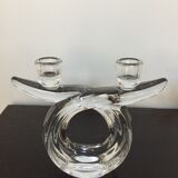 Pair of Art Deco Cristallerie de Vannes candlesticks