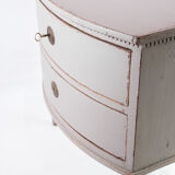 Commode gustavienne avec deux tiroirs en gris peints à partir de l’année 1890