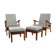 1930s Pair of Antonin Heythum Very Rare Armchairs + Stools, Czechoslovakia