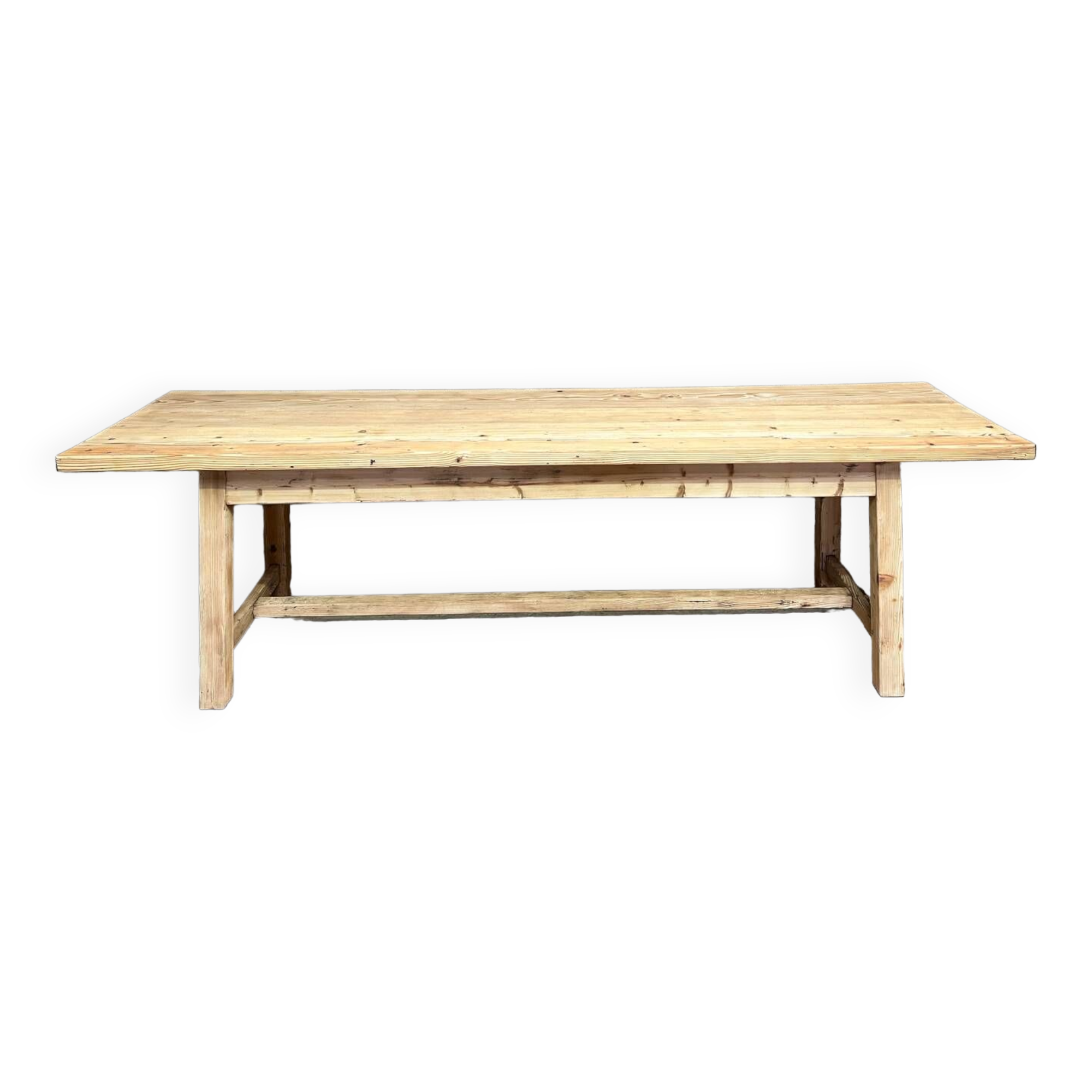 Old fir farm table 1930-1950 vintage country table