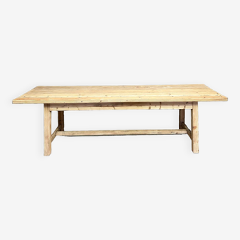 Old fir farm table 1930-1950 vintage country table