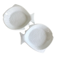 Embossed ceramic fish dishes