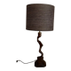 Italian Wood and Silk Lamp