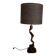 Italian Wood and Silk Lamp