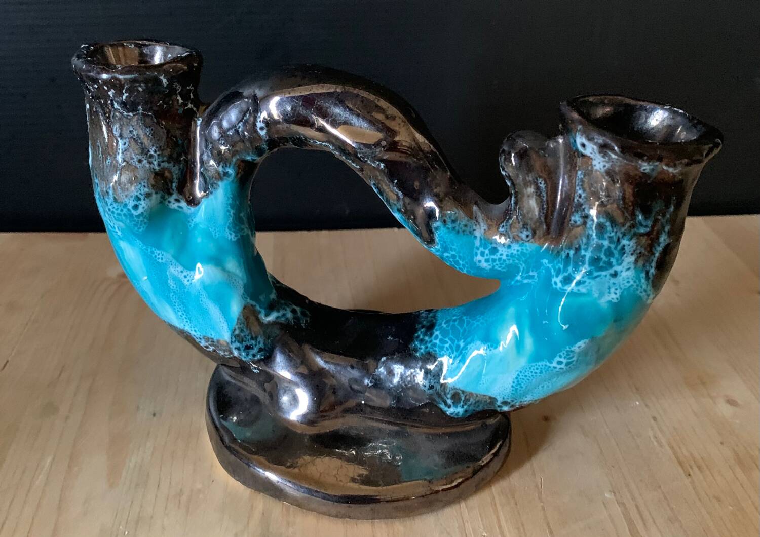 Vallauris ceramic candle holder