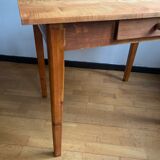 Wooden farmhouse table