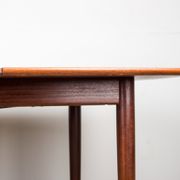 Expandable square teak dining table by Henry Walter Klein 1960