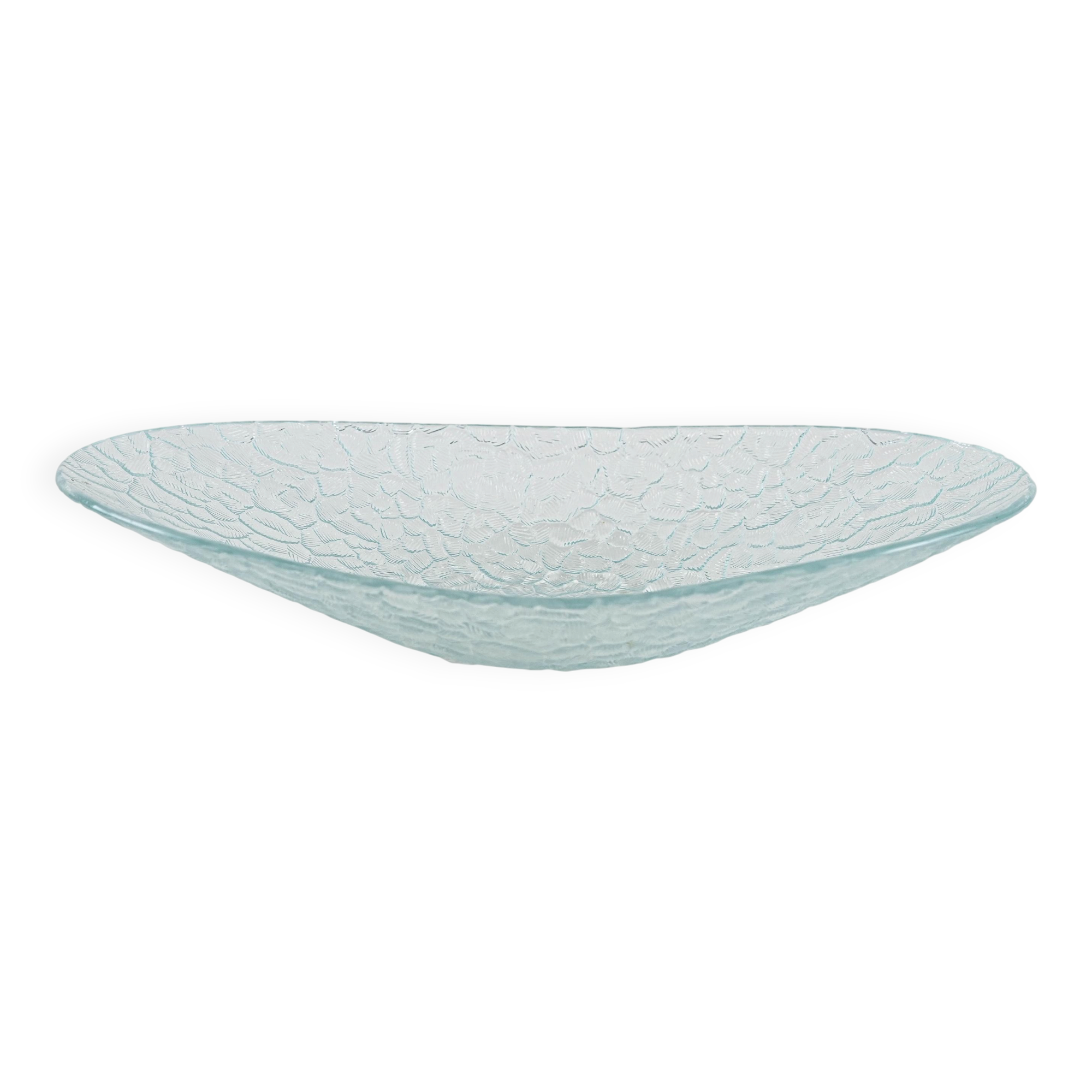Glass serving dish, Danish design, 1970s, made in Denmark