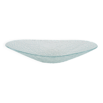 Glass serving dish, Danish design, 1970s, made in Denmark