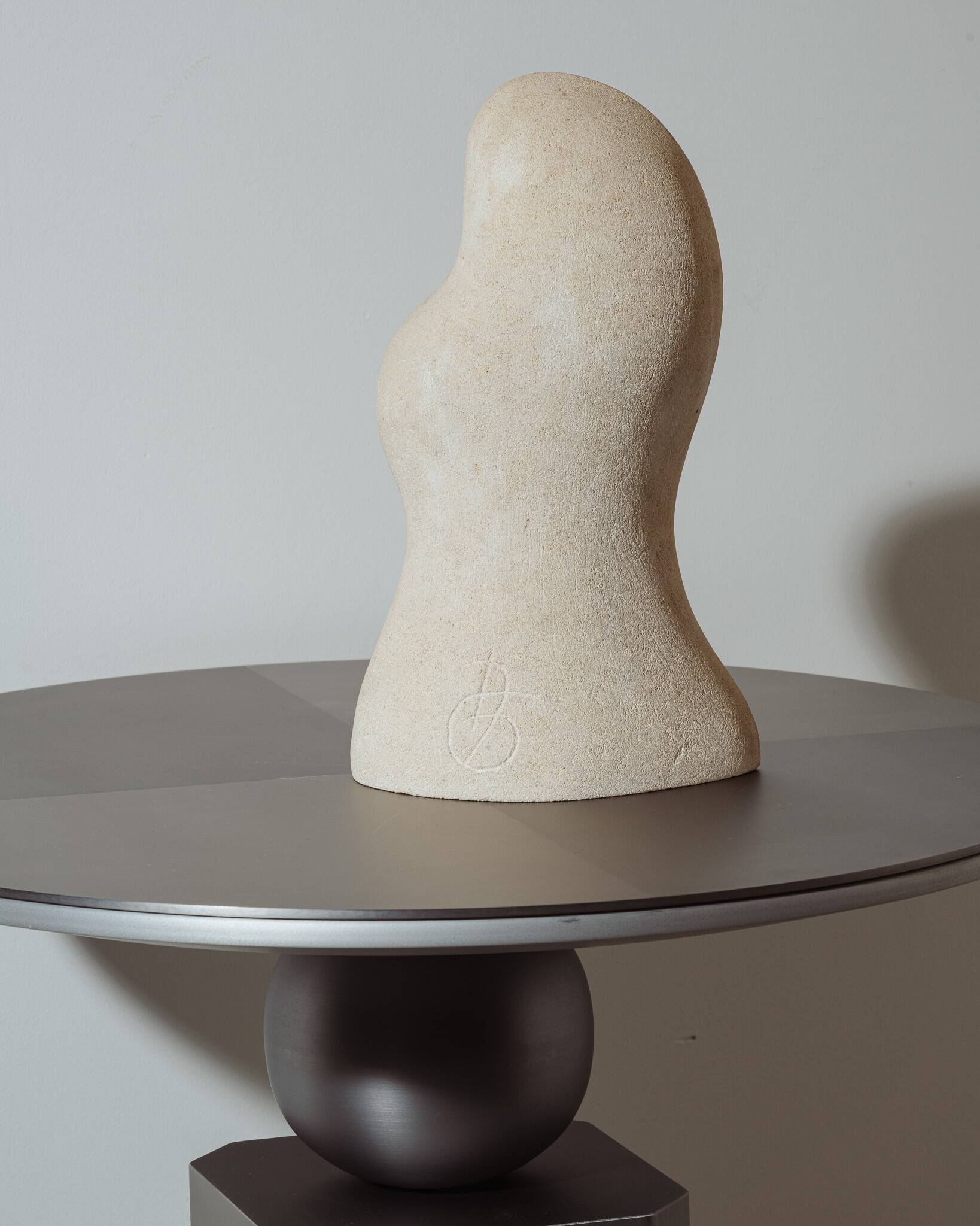 Travertine stone sculpture, Albert Tormos, 1980s