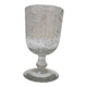 Footed glass with bubbles