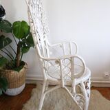 Peacok rattan armchair