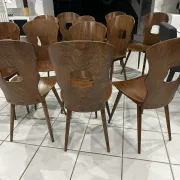 Set of 12 Baumann bistro chairs model Gentiane vintage 1970