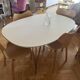 Table Superellipse B611 blanc et piètement chromé, Fritz Hansen
