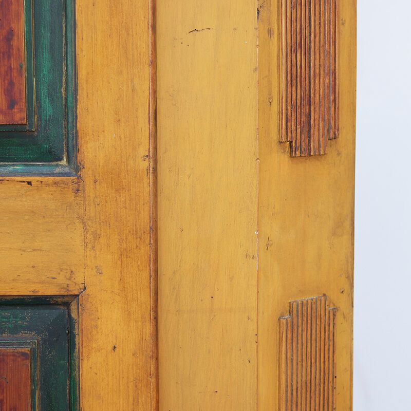 Rustic Farmhouse Folk Art Painted Bridal Cabinet