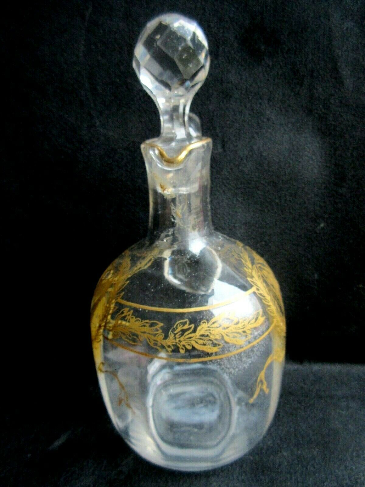 Carafe ewer colorless enamelled fine gold, Empire style: Eagle and louis XVI knot