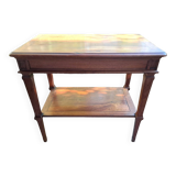 Napoleon III style Worker side table in solid light wood rectangular 1880