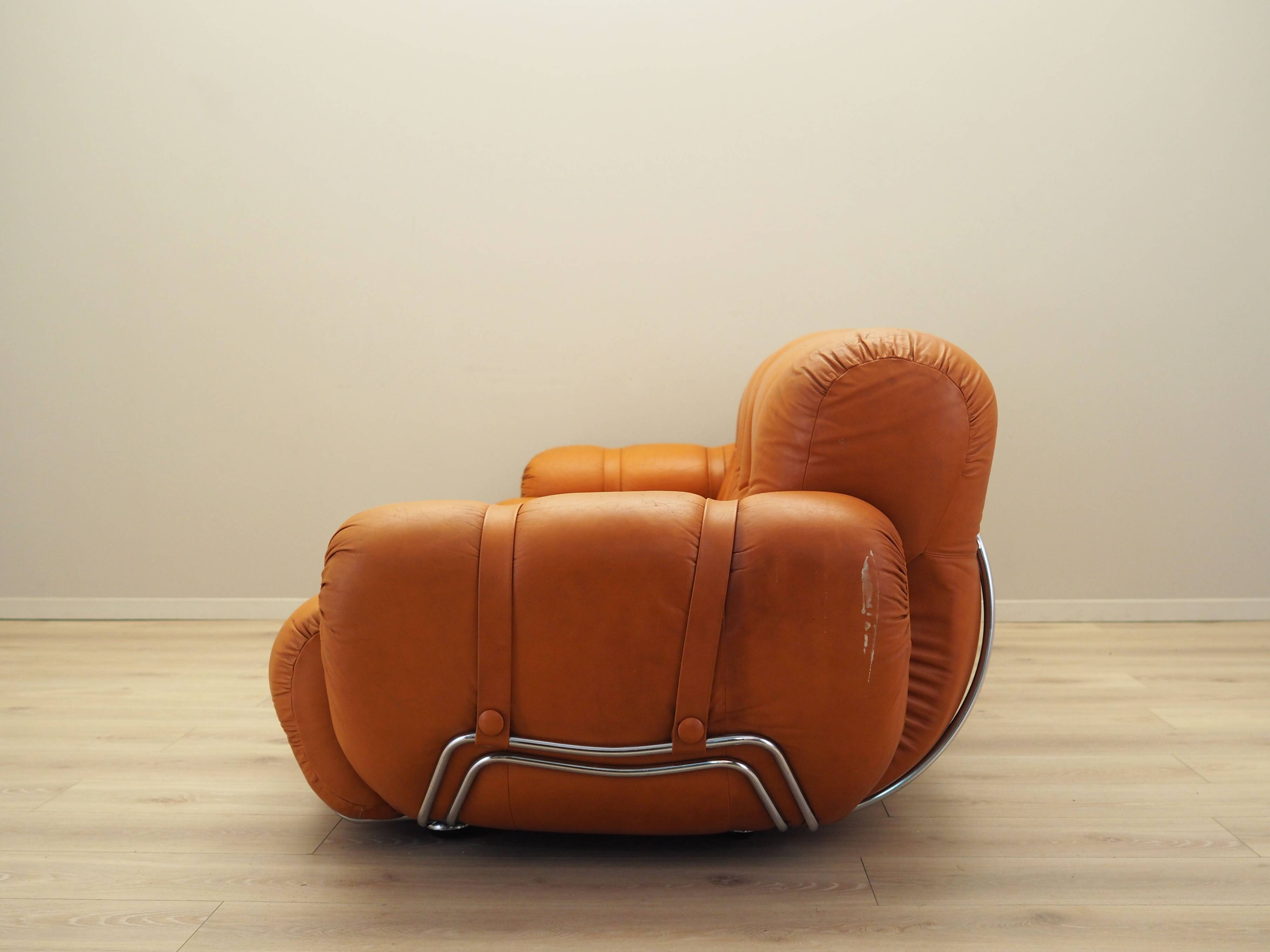 Orange sofa, Space Age design, 1960s, production: Italy