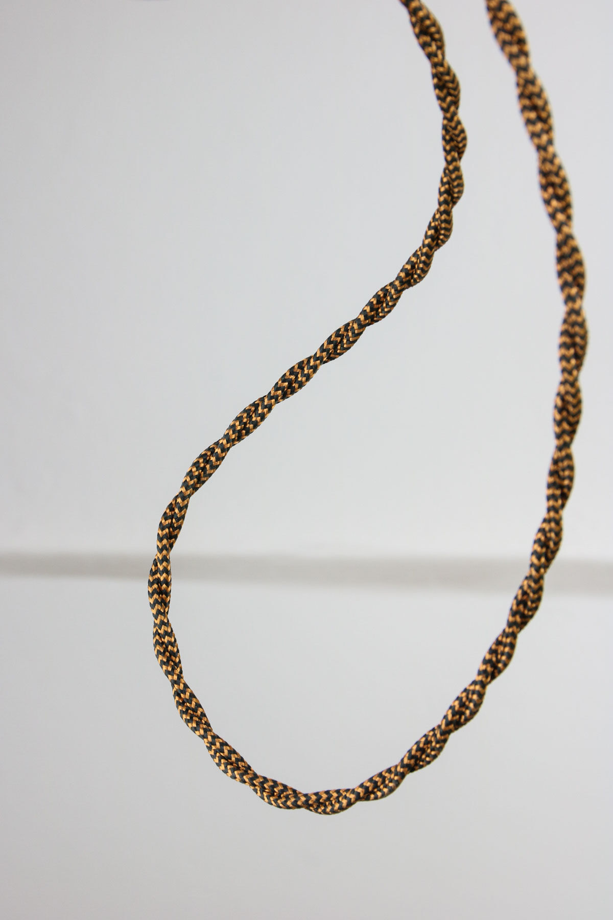 Mid-century glass & brass pendant lamps, set of 2