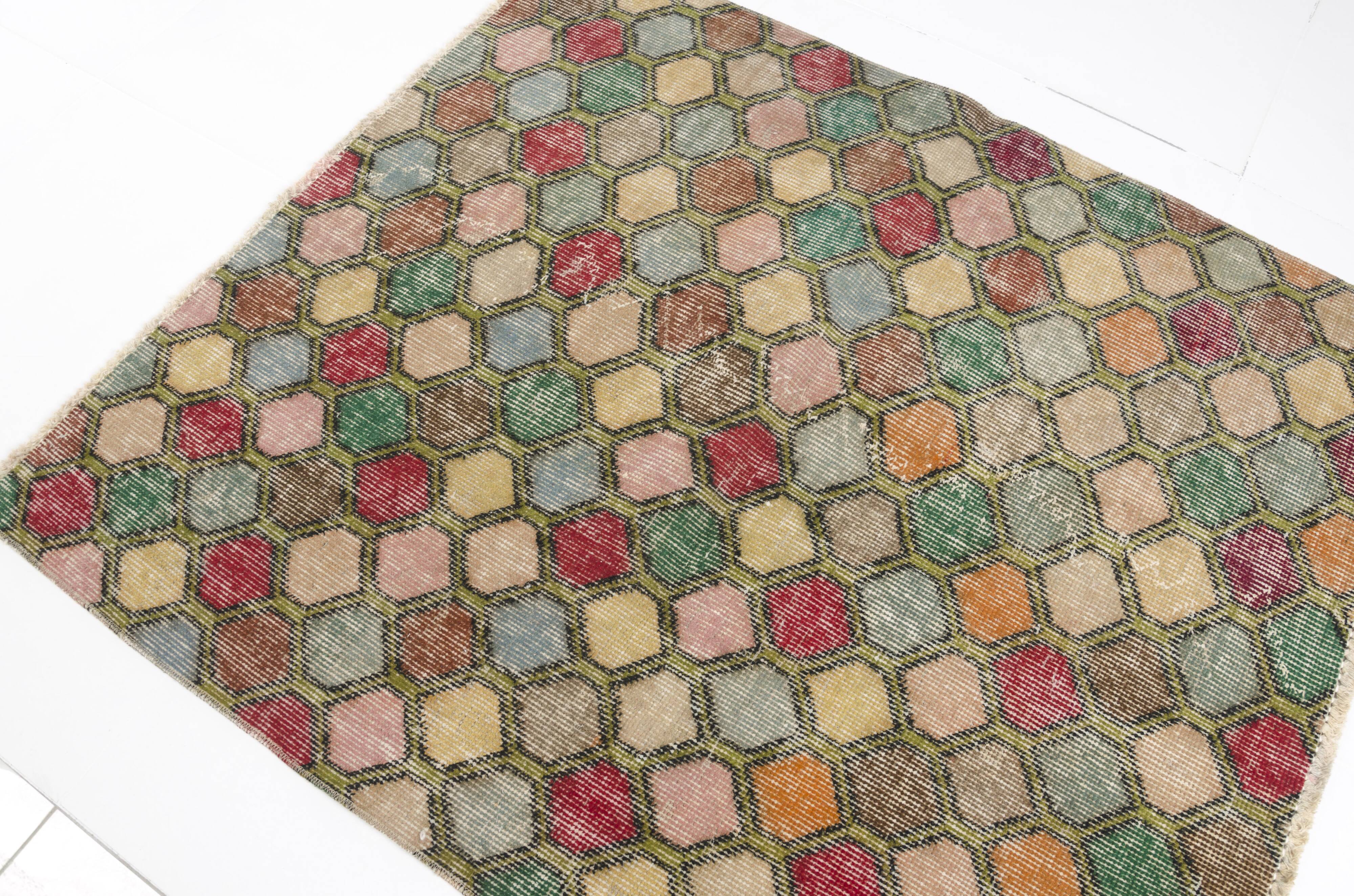Multicolour Vintage Handmade Rug sku1100