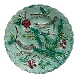 Old plate in slurry birds late nineteenth