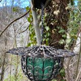 Wrought iron and glass lantern