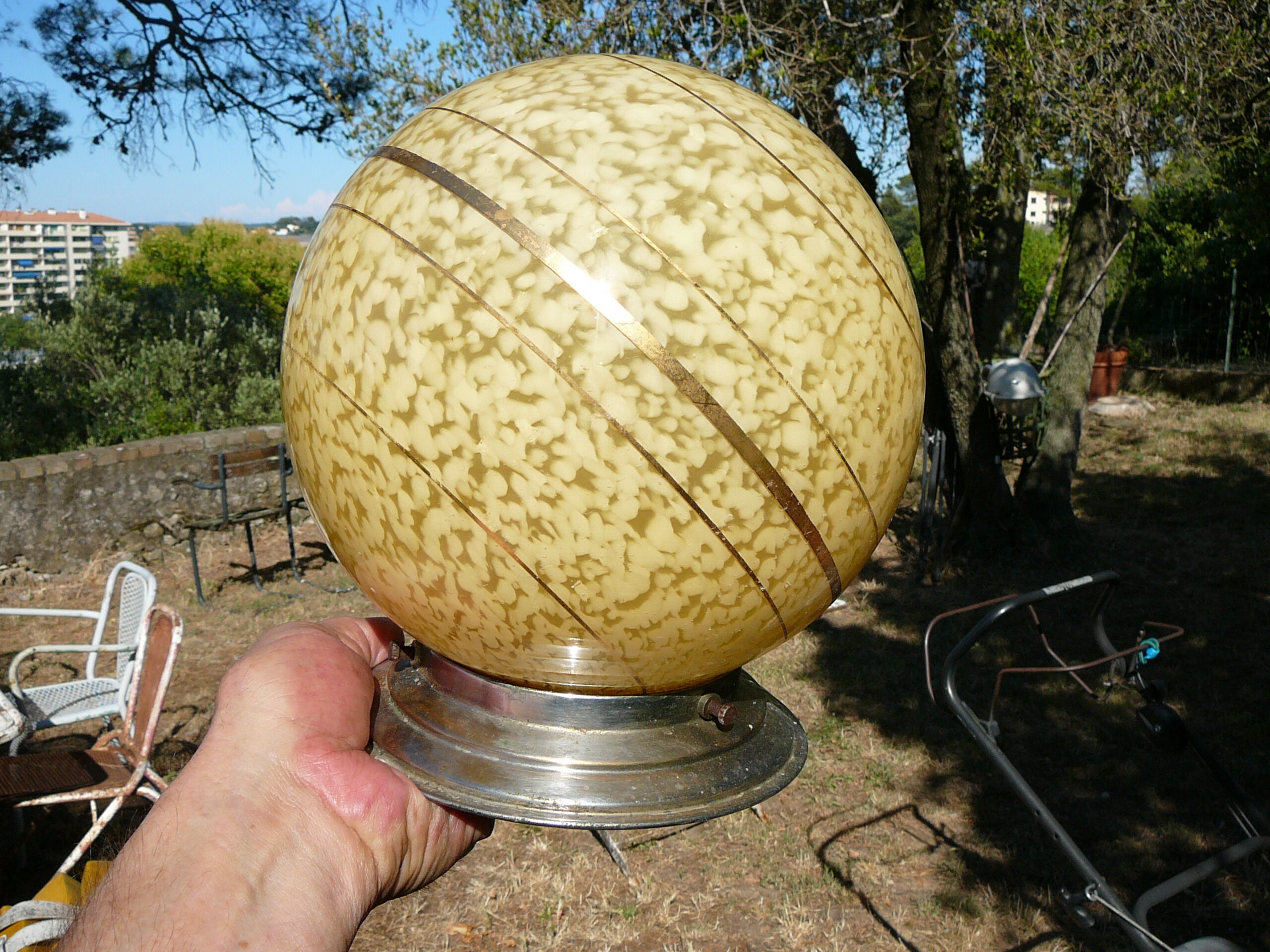 Clichy glass ceiling vintage 50s