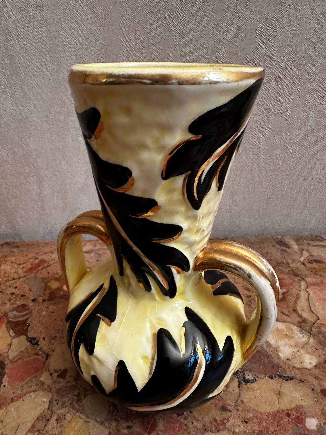 Vintage amphora vase signed JTF from Vallauris