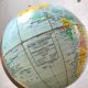 World map wooden base