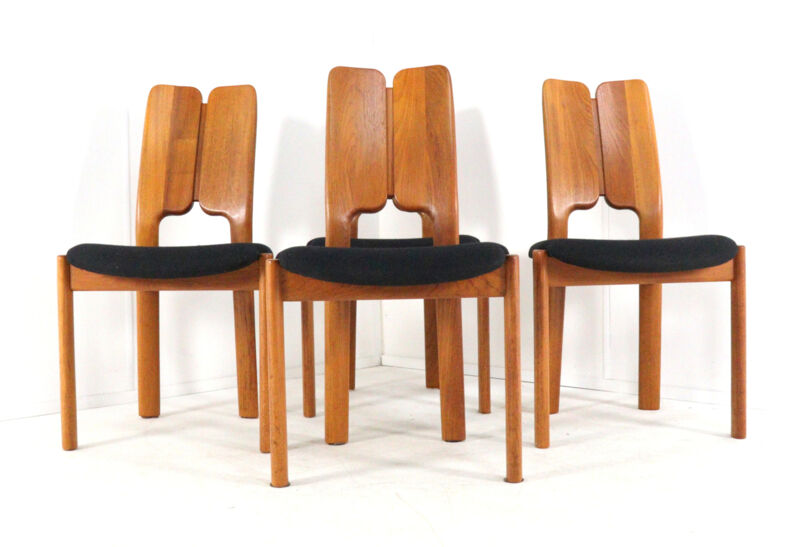 Set of 4 Danish Dining Chairs 'Ronum' - mid century modern in teak