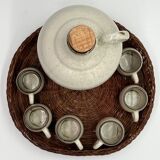 Carafe et petits verres à digestif en grès