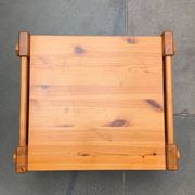 Vintage Scandinavian brutalist coffee table in Swedish pine by Yngve Ekström for Swedese, 1970s.