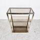 Vintage brass and chrome shelves, 1970s