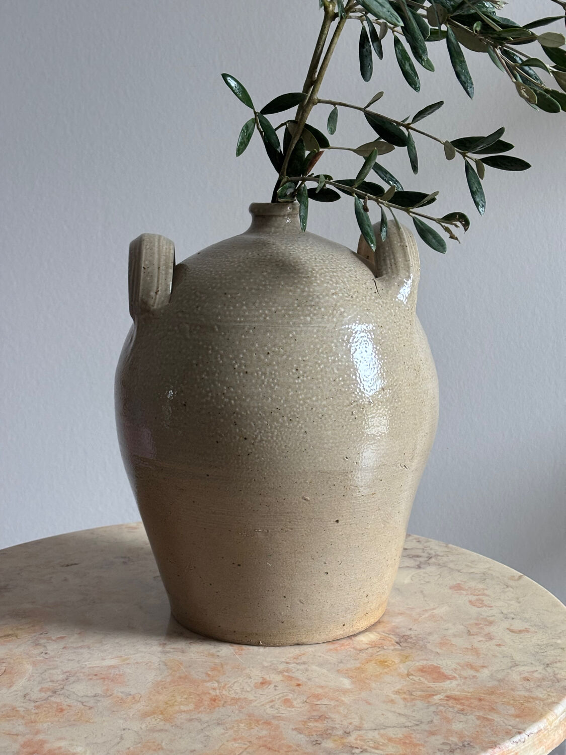 Ancient jar in glazed stoneware