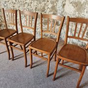 Set of 4 vintage Luterma beech bistro chairs – 1950s