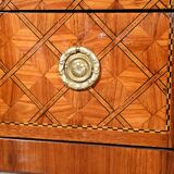 Rosewood and Mahogany chest of drawers, Louis XV / Louis XVI Transition style – Late 19th century