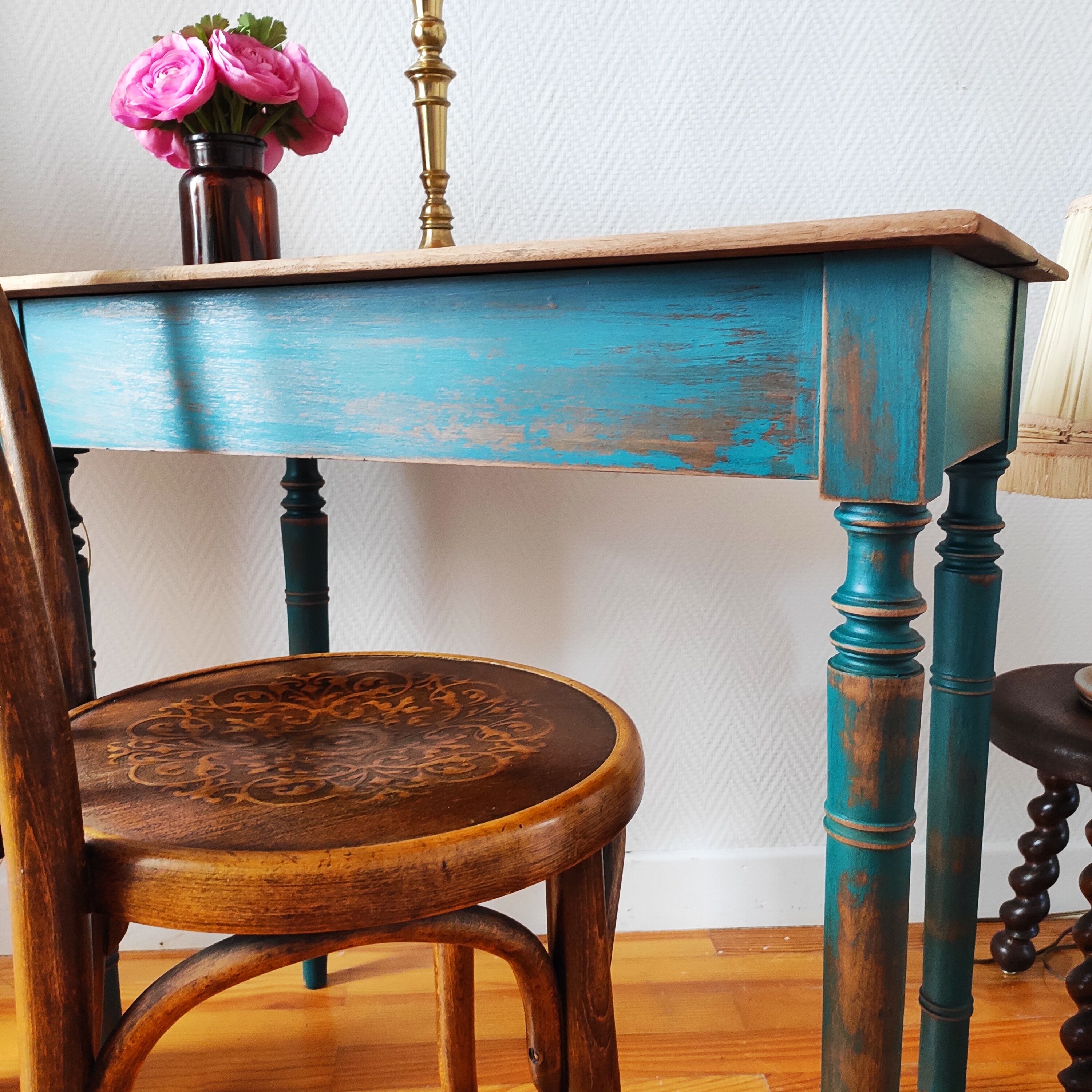Patinated farmhouse table