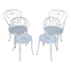 Garden furniture, two armchairs and two wrought iron chairs, period 1