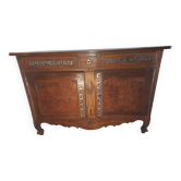 Provincial Louis XV walnut buffet from the 18th century.