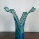 Vase vintage en verre de Murano bleu