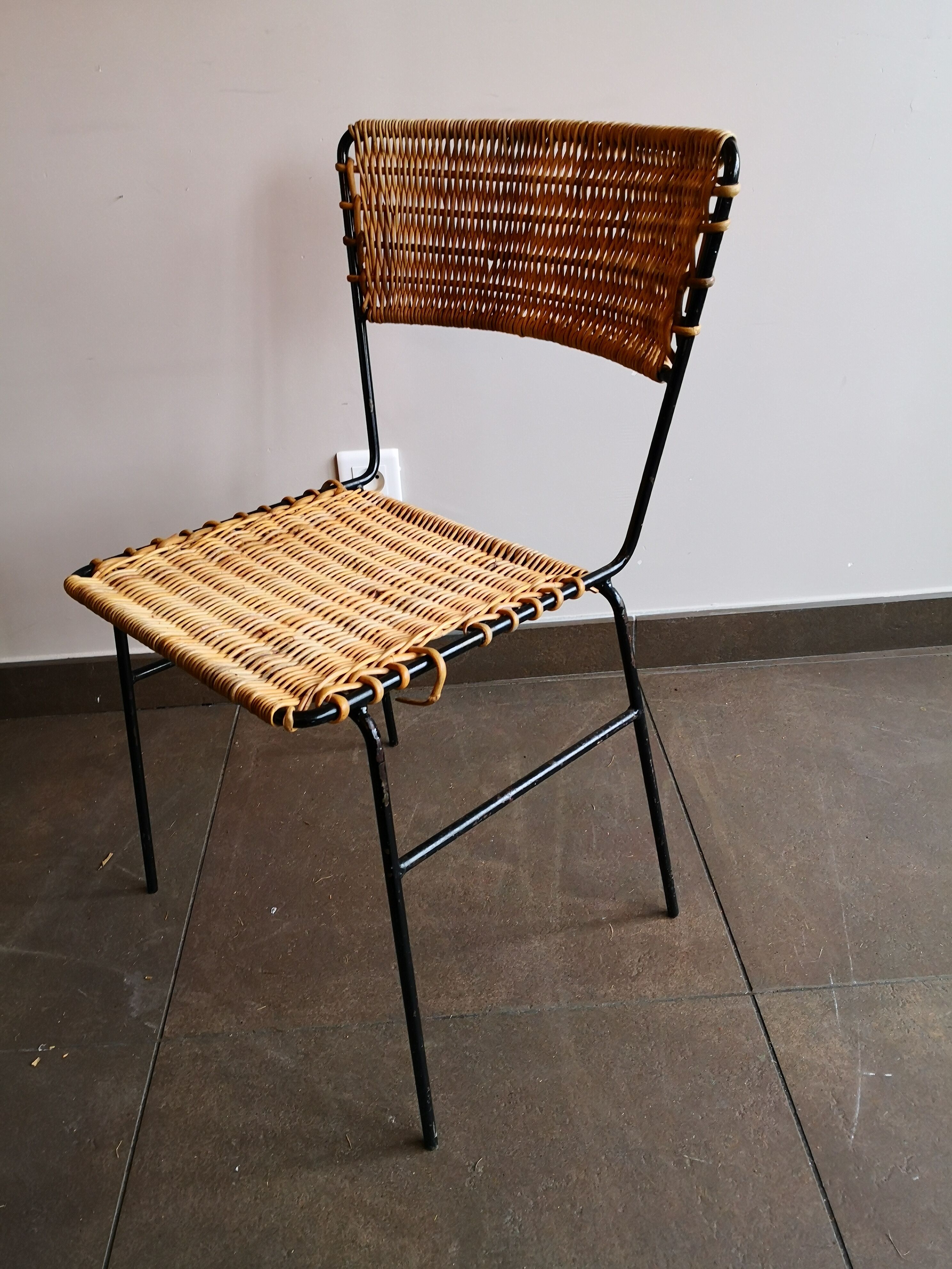 Rattan chair, Germany, 70s